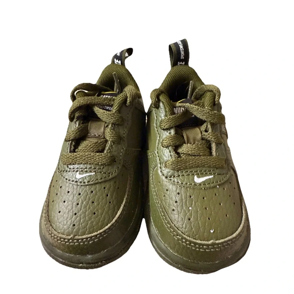 Nike Air Force 1 LV8 Utility Olive Leather | AV4273-300 TD Size 4C